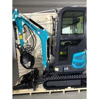 1.8 Ton Mini Excavator with Attachments EPA Kubota Engine Micro Digger Agricultural Garden Hydraulic Small Bagger Swing Boom Ret