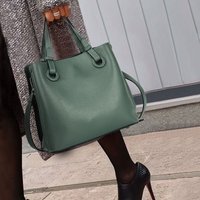 Genuine Leather Women's Bag 2023 New Atmosphere Crossbody Bucket Wrap Head Layer Cowhide Bag Women's Handbag