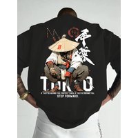 Harajuku Samurai Tokyo Warrior 3D Print sport Quickdry Breatha Men T-Shirt Outdoor Street Casual Fashion Y2K Short-Sleeved Shirt