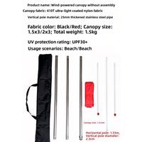 Portable Wind-Powered Beach Tent Sunshade Canopy Quick Open Lawn Outdoor Camping Travel Gear -Up Shelter Portable Canopy