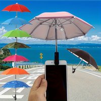 AliExpress NONE 1pc Stainless Steel Phone Umbrella Holder with Sunshade Clip Durable Portable Outdoor Phone Accessory For Cycling Camping Travel