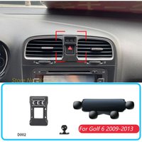 Car Phone Holder For Volkswagen Golf MK6 6 2009-2013 Gravity Stand Mount Support Horizontal GPS Mobile Bracket BASE Accessories