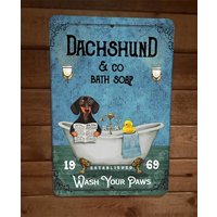 Dachshund Bath Soap Metal Wall Sign Animal Poster #7