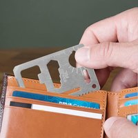 11-In-1 Wallet Multitool Card Heavy Duty Stainless Steel EDC Survival Pocket Tool Bottle Opener Gear For Men Gifts