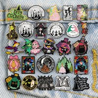 Cute Black Cat Enamel Movie Witch Lapel Pin Fashion Brooch Badge for Backpack Clothes Bag Accessories Women Girls Gift Jewelry