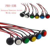 12mm PBS-33B Waterproof Momentary ON OFF Push Button Swithch Mini Round Switch