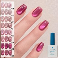 1-8PCS Hot Love Cat Eye Gel Nail Polish 2025 Whitening Temperament Sweet Pink Love Glass Beads Nail Art Supplies