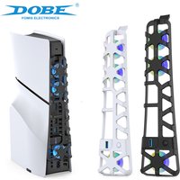 DOBE Cooling Fan for PS5 Playstation 5 Slim Console Disc Edition/Digital Edition with RGB Lighting and USB 3.0 Port TP5-3538S