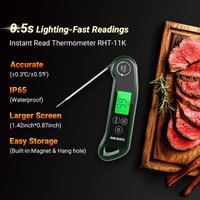 INKBIRD RHT-11K Portable BBQ Thermometer IPX5 Fast Reading Food Thermometer with Backlit LCD for Cooking,Deep Frying,Baking