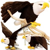 60/90cm Simulation Eagle Plush Doll Lifelike White Head Big Wings Bird Plush Toy Home Decoration Birthday Gift For Boys