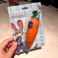 Hot Zootopia Cartoon Merchandise Series Carrot Voice Recorder Pen Student Ballpoint Pen Multi-Function Recording Pen Gift
