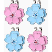 4 counts Magnetic Golf Ball Marker with Hat Clip Golf Marker Magnet Hat Clip Set sakura Shape Ball Bag ,Christmas Accessories