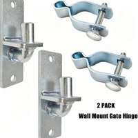 Galvanized Steel Gate Frame Hinges Corrosion Resistant Durable Wall Mount Gate Hinge Hardware Chain Link Gate Hinge Kit Outdoor