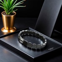 Men Hematite Bracelet Loss Weight No-magnetic Black Hematite Bead Bracelet Healing Health Therapy Balance Pulsera Jewelry Gift