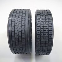 1 Pair 73MM Rubber Tires Wide Narrow Tyres for 1/14 Tamiya RC Scania 770S Man Actros Volvoo TGX TGS European Truck Toy Parts