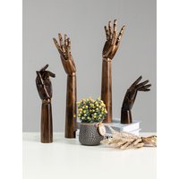 Wooden Mannequin Hand Props with Jointed Fingers Jewelry Display Model Dummy for Fashion And Accessories
