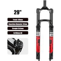 AliExpress BOLANY Air Fork MTB 32mm Tube 120mm Travel Suspension Fork 7075 Aluminum Alloy QR 9x100mm Fork Disc Brake Bike