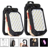 High Power LED Flashlight Rechargeable COB Work Light Adjustable Waterproof Camping Lantern Magnet With Power Display