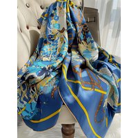 135CM 135CM Mulberry Silk Large Scarves Luxury Designers Scarf Luxury Brand Hem Rolling Shawls Square bandanas Women