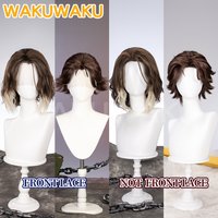 IN STOCK Viktor Cosplay Front Lace Wig Game LOL Cosplay WakuWaku Men Brown Short Hair Viktor Halloween Cosplay Free Cap Wig