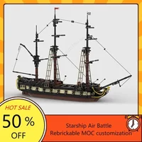 1901PCS Moc Building Blocks Military Model Privateer Frigate Technical Bricks Assembly Construction Toys For Childr Holiday Gift