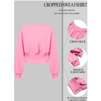 Y2K retro solid color oversized sweatshirt, crew neck slimming lazy style daily top, essential for Y2K streetwear looks