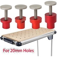 4pcs Workbench Table Peg Adjustable Height for 20mm Dog Hole Brake Stops Bench Clamp Precision Aluminum CNC Woodworking Workshop