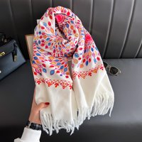Winter Cashmere Women Scarf Female Warm Luxury Scarves Lady Blanket Thick Tassel Women Embroidered Shawl Foulard Tippet Pashmina