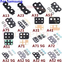 For Samsung A13 A23 A33 A53 A73 A21 A31 A41 A51 A71 A32 A52 A72 4G 5G Back Camera Lens Frame Cover Rear Housing Case Glass Part