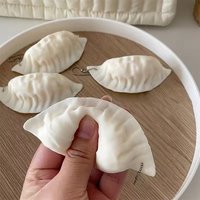 1Pc Cute Mini Dumpling Squeeze Toy Keychain Pendant Designed As a Simulation Food Decoration Perfect for Decompression Gifts
