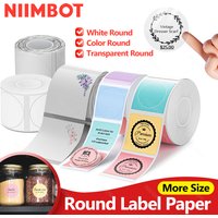 NiiMBOT B21 B1 B3S Round Label Printing Sticker Self-adhesive Thermal Waterproof Digital Number Cake Sealing Sticker Paper