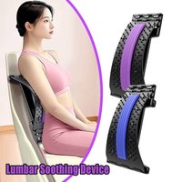 Lumbar Back Stretcher 4 Level Adjustable Support Board Corrector For Lower Back Pain Relief For Home Office Work Use