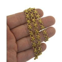 custom length new design biker brass 7 mm O ring barbell necklace wallet jean pocket watch chain DIY replacement