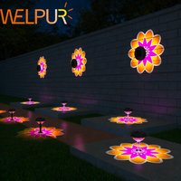 Solar Powered Garden Light Outdoor Projection Light IP65 Waterproof for Yard Gardens Streets Balconies and Home Decoration