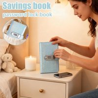Fashion Sparkling Password Lock Cash Envelope Binder Money Saving Budget Book With Pockets For Budgeting Personal Finance Tool