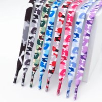 Flat Shoelaces For Sneakers Colorful Shoe Laces Camouflage Print Boot Men and Women Leisure Shoes Lace Shoestring