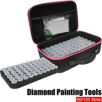 Detachable Handbag Beads Carry Case Diamond Painting Tools Jewelry Storage Box 60/120 Slots Embroidery Tools Portable