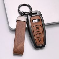 New Zinc Alloy Leather For Audi Q8 RSQ8 A6 C8 S6 RS6 A7 S7 RS7 A3 8Y A8 D5 4N RS E-tron GT Q4 Q7 4M Car Remote Key Case Cover