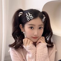 4Pcs Silver White 6cm Hollow Star Hair Clips Irregular Five Pointed Star Shape DIY Craft Hairpin Accessories for Making