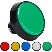 Game Console Supplies 60mm Big Round Flat Button with LED Light 3‑Foot Switch for Crane Machine Game Console Mini Push Button