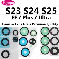 Camera Lens Glass for Samsung Galaxy S25 S24 S23 Ultra Plus Rear Back Camera Glass Replacement Repair Parts with Adhesive