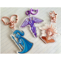 Greek Mythical Acrylic Keychain | Odyssey | Athena, Hermes, Apollo