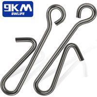 9KM 50Pcs Fishing Clips Snap Stainless Steel Speed Clips Snaps Swivel Connector Saltwater Freshwater