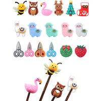 2/4/8pcs Cute Animals Silicone Needle Cap Knitting Needle Stopper Needle Tip Protector DIY Crochet Knitting Supplies Accessories