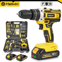 MELLWIN Kabelloses Elektrisches Schlagbohrer-Set Multifunktionales 25+3 Drehmoment Elektroschrauber-Set Heimwerker-Elektrowerkzeug-Set für Makita 18V Akku