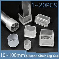Furniture Table Foot Tip Chairs Legs Silicone Pad Protector Cover Transparent Round Rubber Pipe Plug Lid Tube Hole Protection