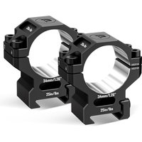 Discovery High Precision 6061 Aluminum Scope Mount 1.2-1.4" Height Adjustable with 25.4mm/30mm/34mm/35mm Rings for Hunting Gear