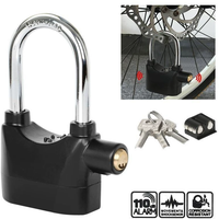 AliExpress NONE Built-in Movement Sensor Security 110db Siren Alarm Lock Universal Anti-Theft Padlock for Bicycle Motorcycle Door Gate