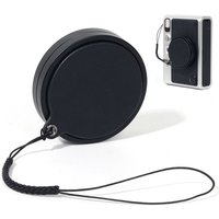 Genuine Leather Lens Cover Sticker Self Adhesive Anti Drop Lens Cap Stable Black for Fujifilm Instax mini EVO