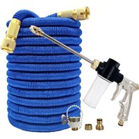 7.5M-30M Telescopic Garden Hose, Metal Foam Water Gun, Adjustable, Quick Connector, Garden Hose, Irrigation Accessories